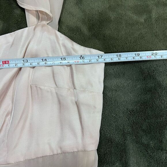 Anthropologie Flutter Sleeve Satin Sheath Dress Size 10 Cocktail Party Dress New - Picture 15 of 16